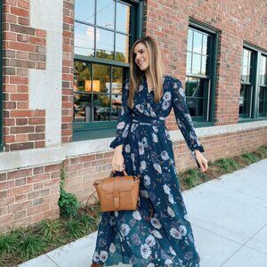 NWT Gal Meets Glam Georgia Maxi Dress, Floral Size 12